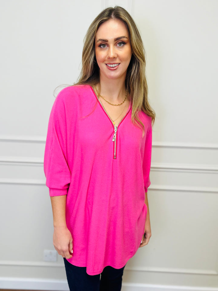 "CASSIDY" Luxury Soft Jumper-Pink