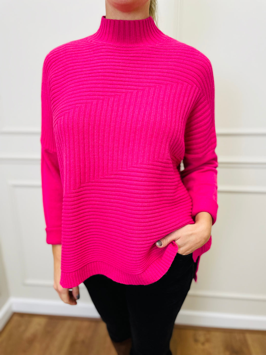 "LULU" Knitted Jumper-Pink