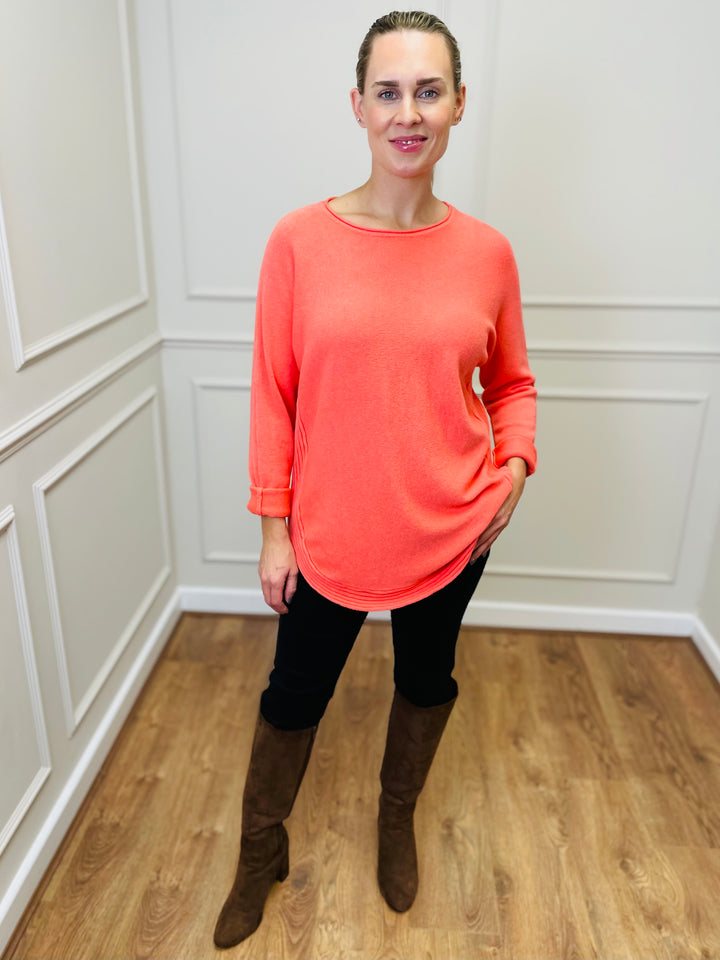 "CLEO" Soft Jumper-Coral