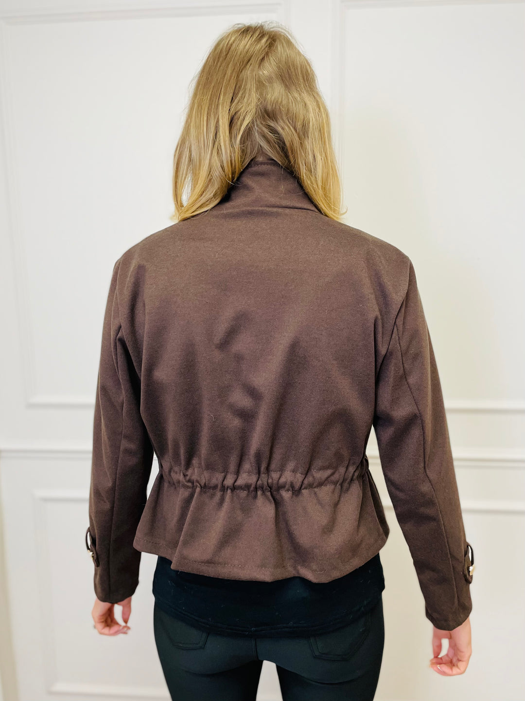 "JAYDA" Utility Jacket-Brown