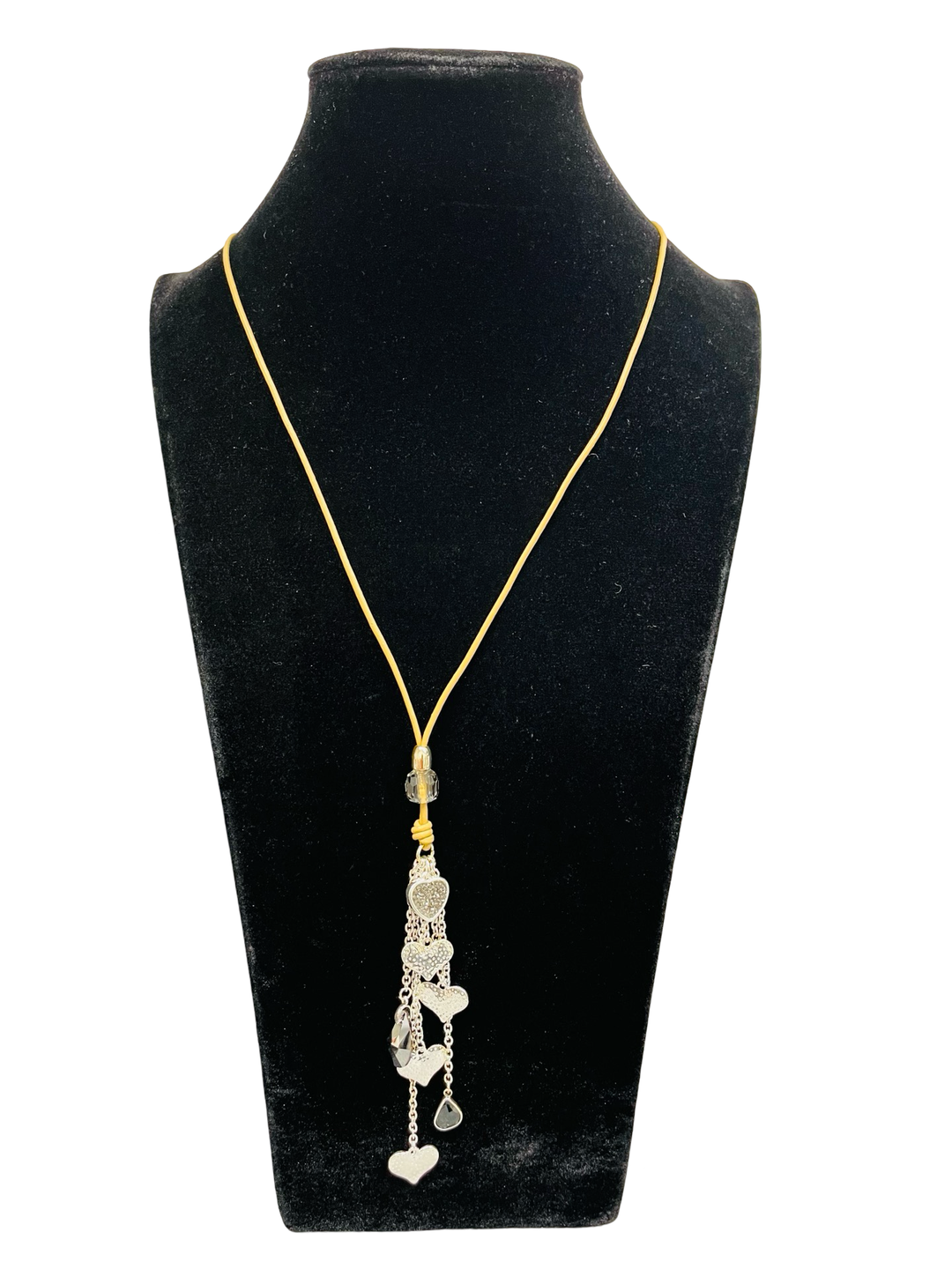 Silver Heart Long Necklace