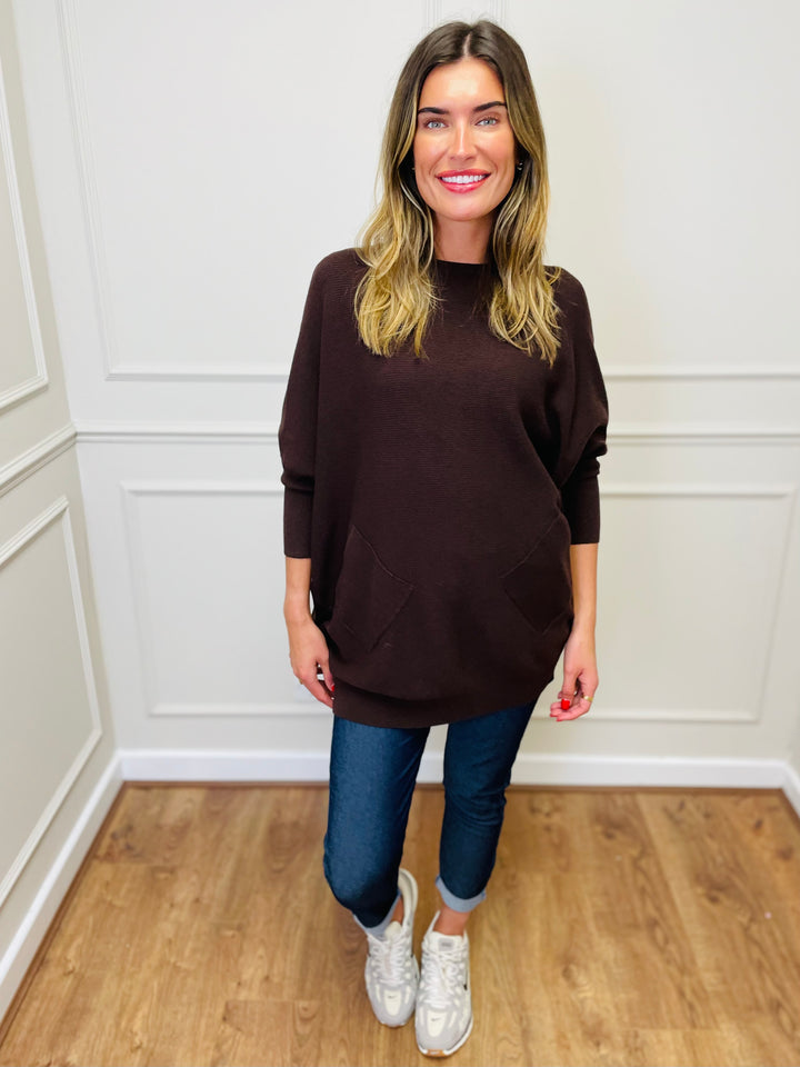 "MOLLY" Super Soft Jumper-Chocolate Brown