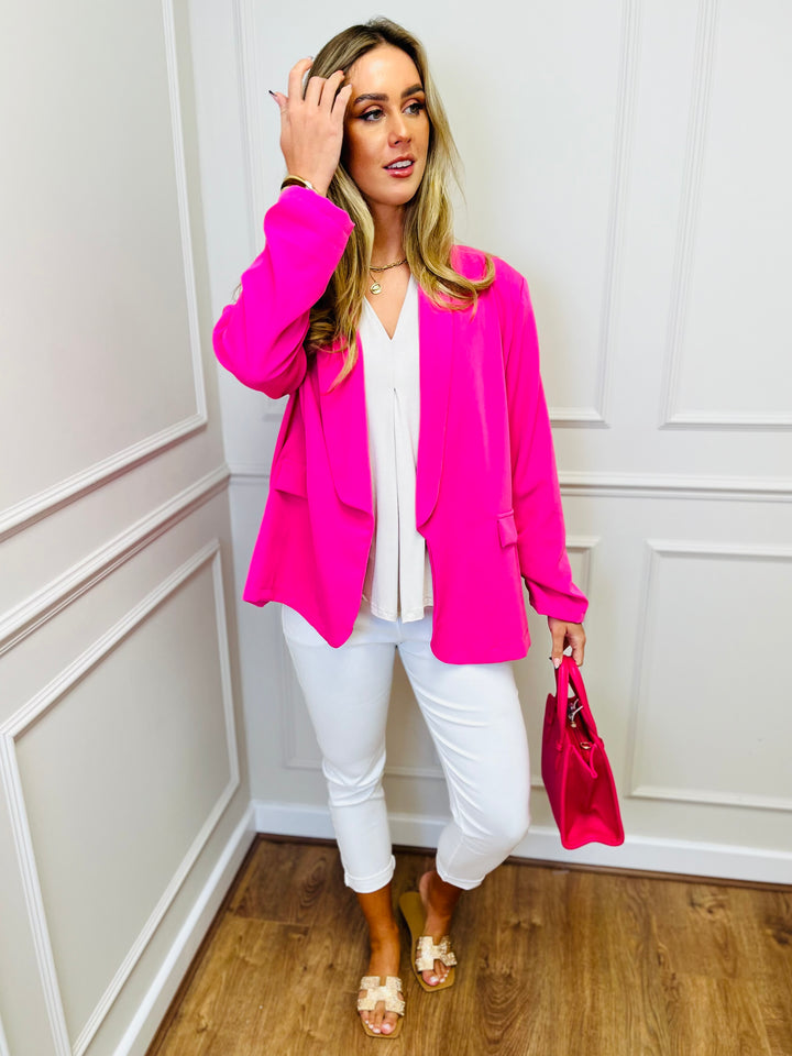 "JESSICA" Relaxed Blazer-Pink