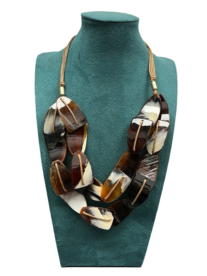 Brown Short Statement Necklace