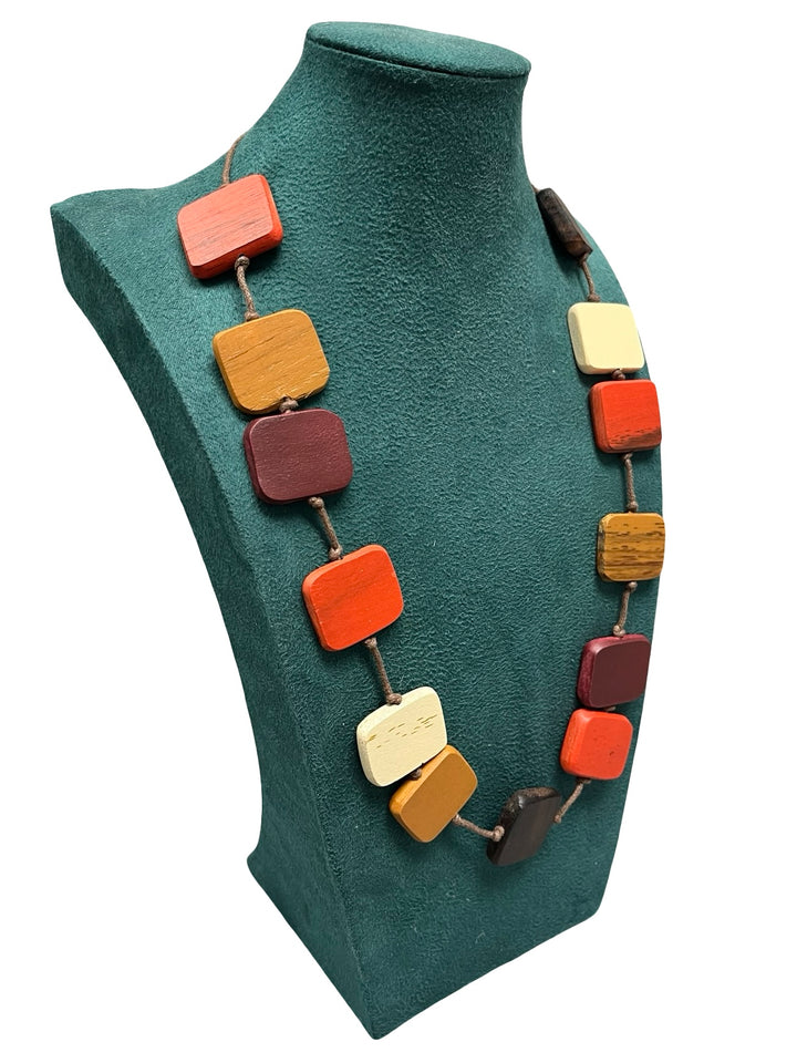 Long Statement Necklace-Multicolour