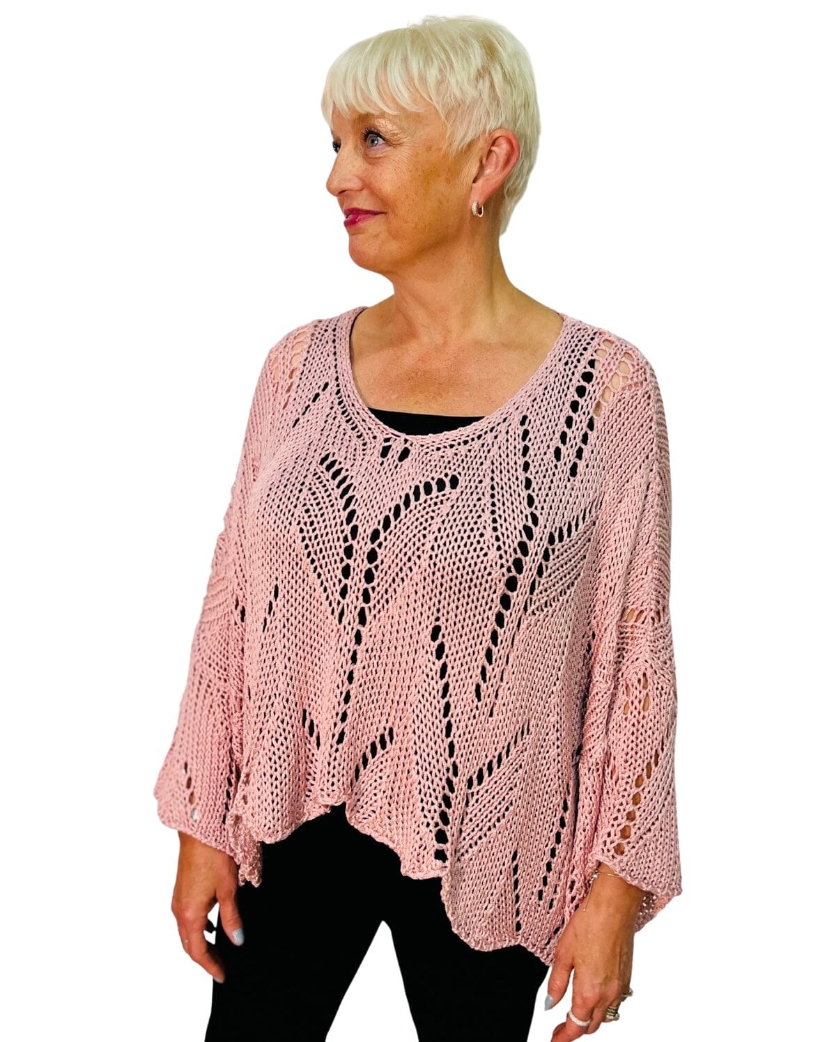 "DOREEN" Crochet Cover Up-Pink