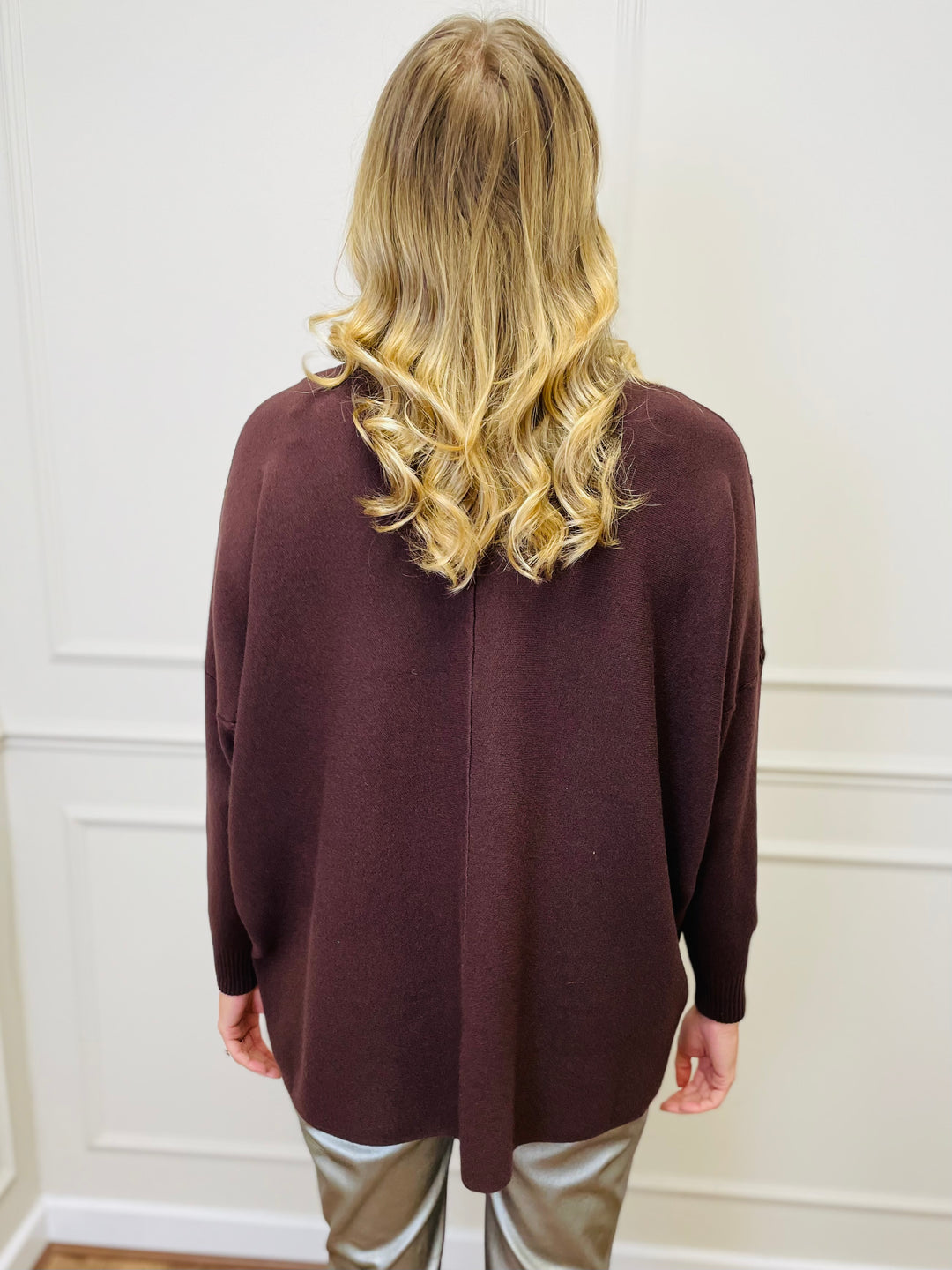 "BLAKE" Polo Neck Jumper-Brown