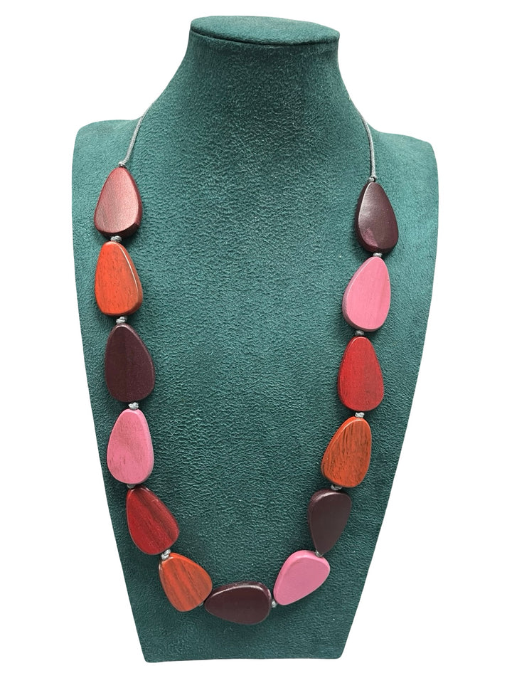 Long Statement Necklace-Multicolour