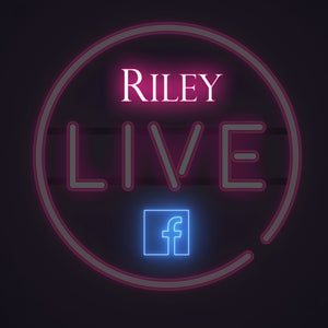 neon sign of Facebook Live logo