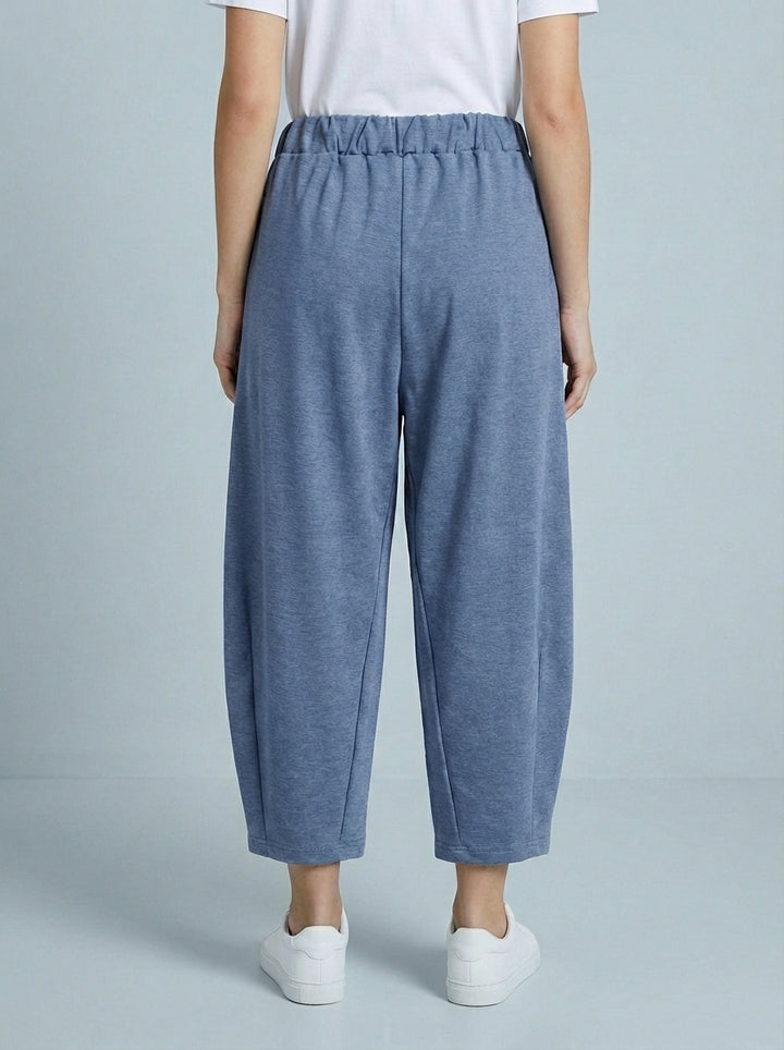 "LISA" Scuba Trousers-Denim