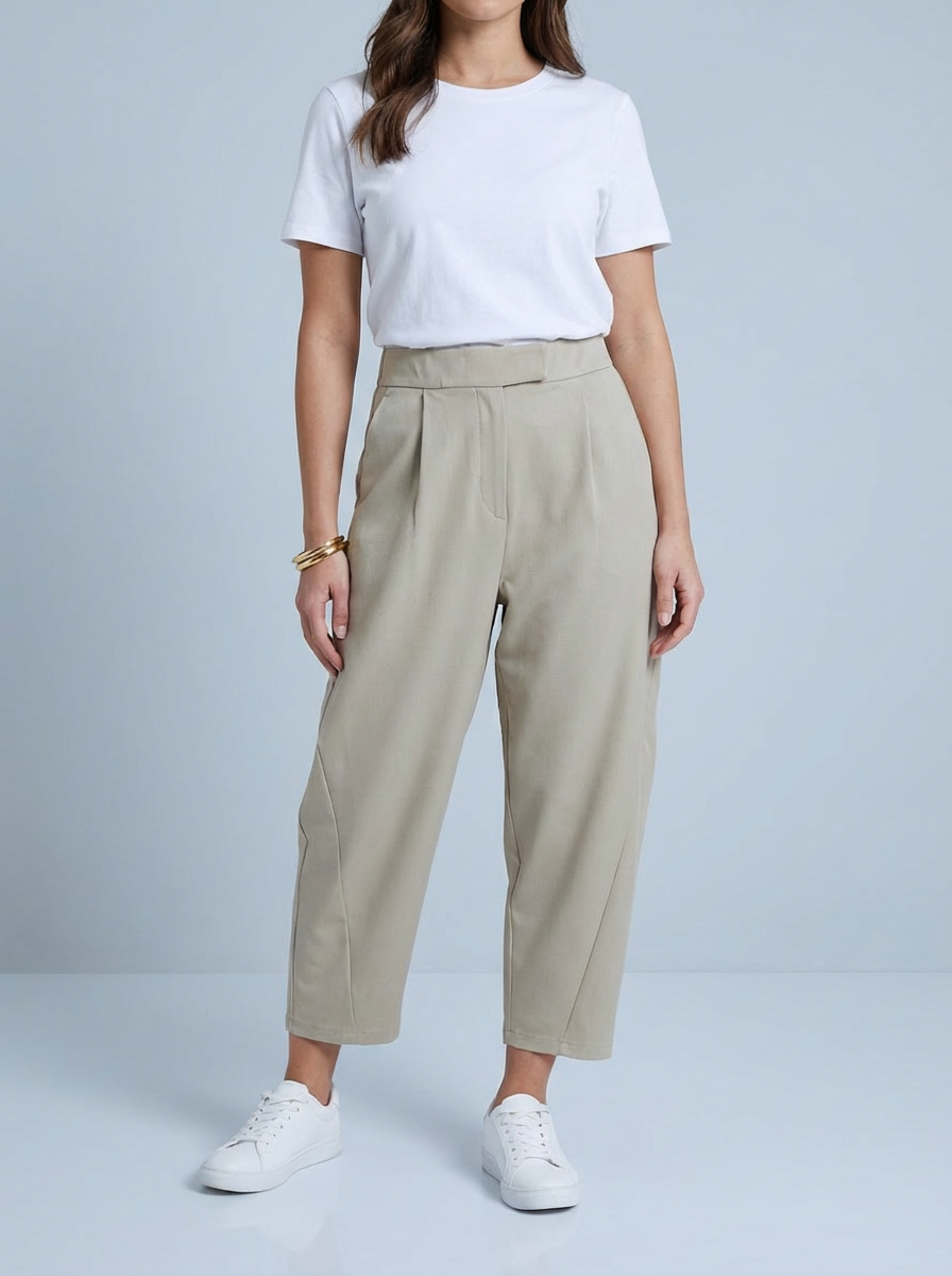 "LISA" Scuba Trousers-Mocha