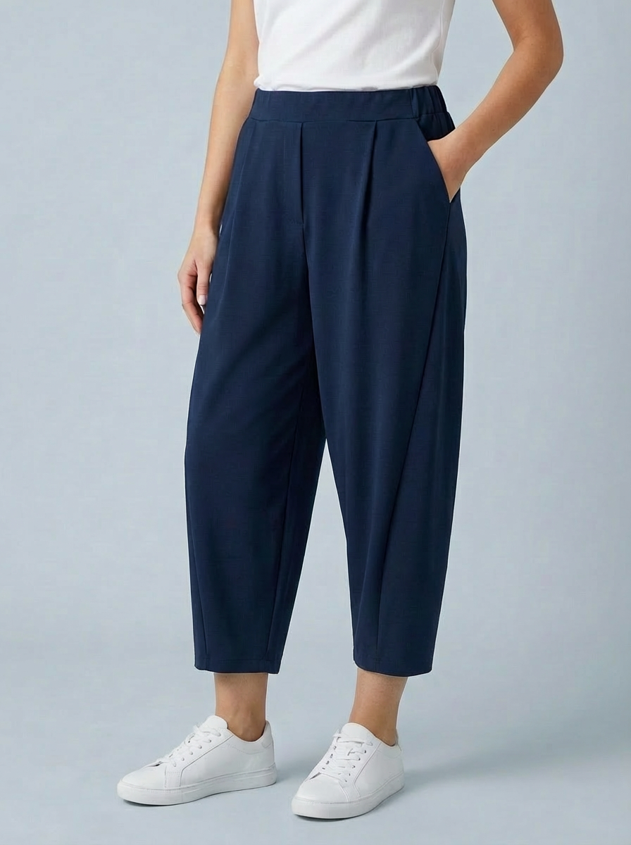 "LISA" Scuba Trousers-Navy