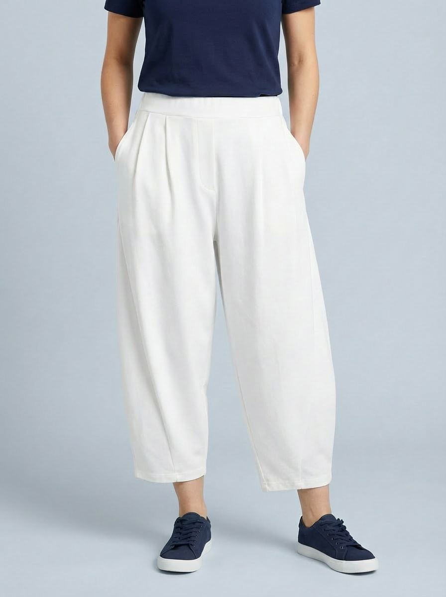 "LISA" Scuba Trousers-White