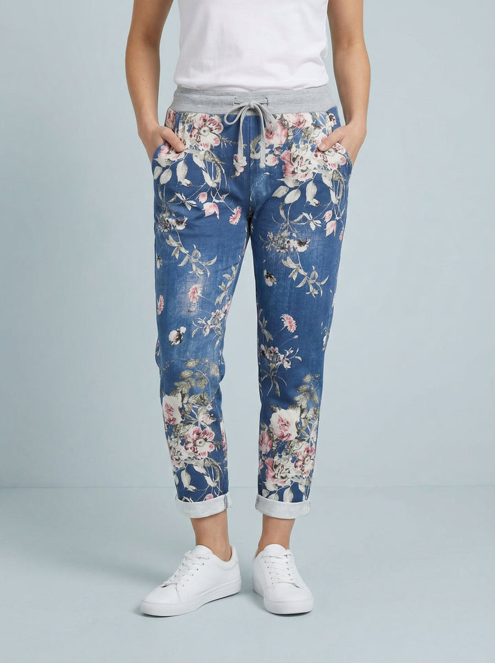 "RIO" Floral Print Magic Trouser
