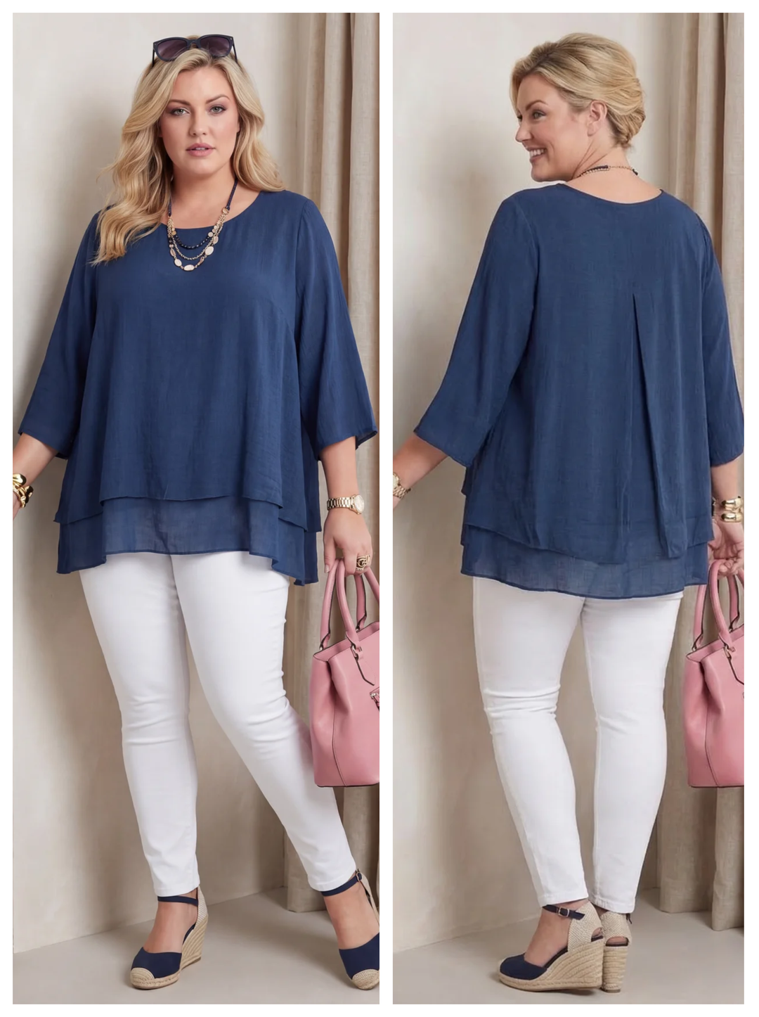 "SCARLETT” Relaxed Fit Split Back Top