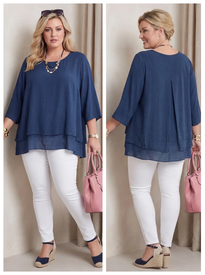 "SCARLETT” Relaxed Fit Split Back Top