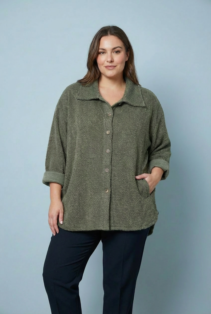 "STEFIE" Oversize Jacket - Khaki