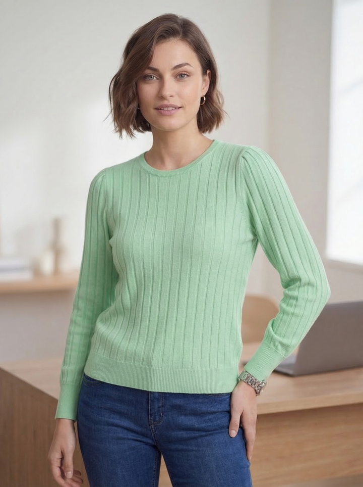 "STELLA” Soft Knit Jumper - Green