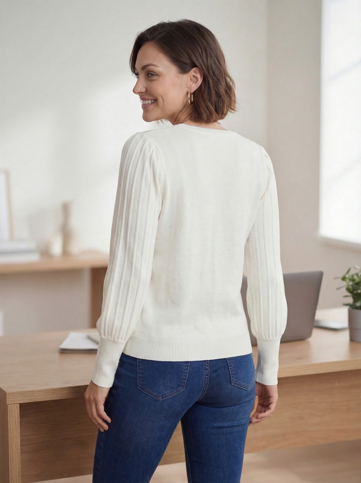 "STELLA” Soft Knit Jumper - White