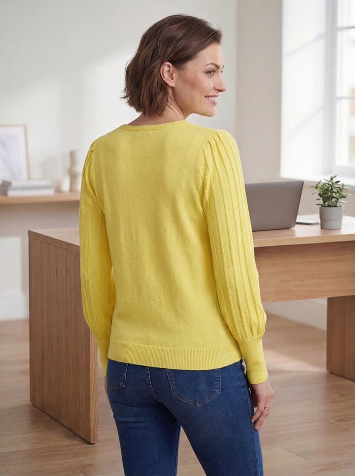 "STELLA” Soft Knit Jumper - Yellow