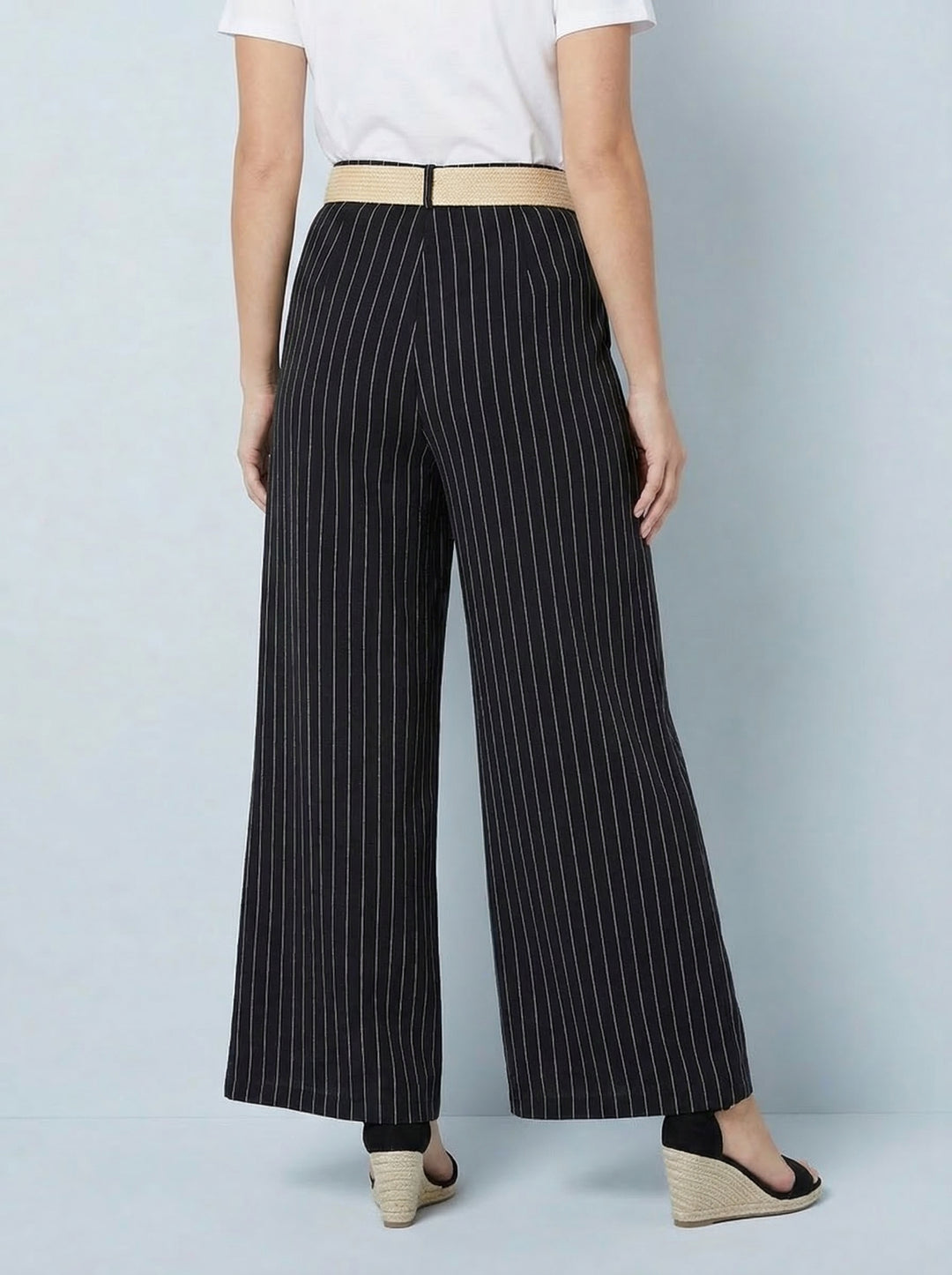 "TAYLOR” Pinstripe Trouser - Black