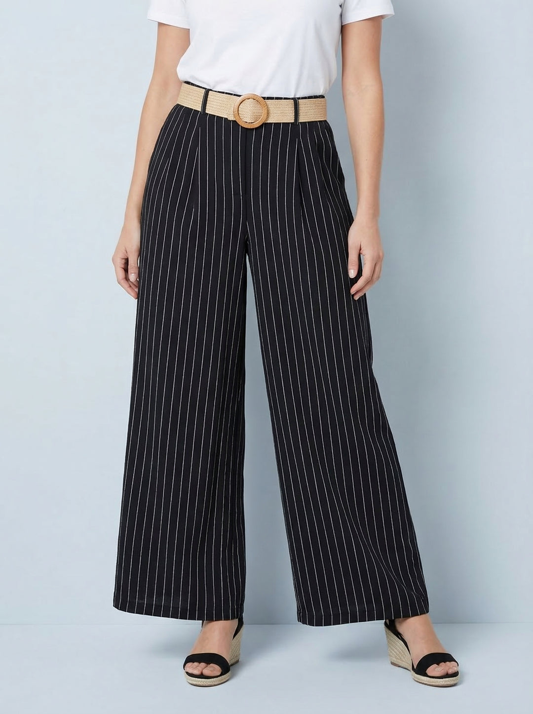 "TAYLOR” Pinstripe Trouser - Black