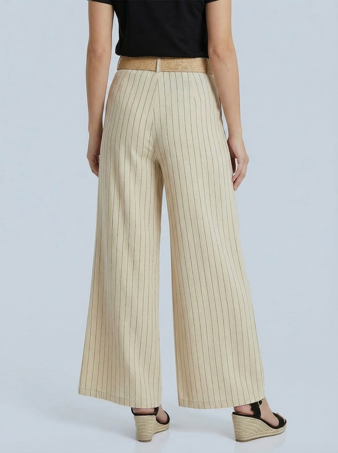 "TAYLOR” Pinstripe Trouser - Cream