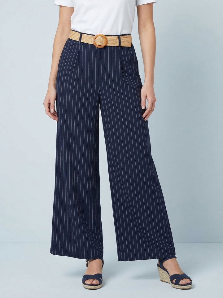 "TAYLOR” Pinstripe Trouser - Navy