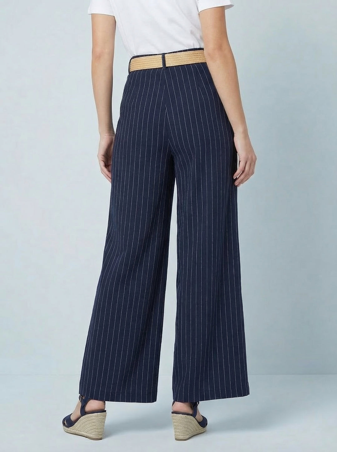 "TAYLOR” Pinstripe Trouser - Navy