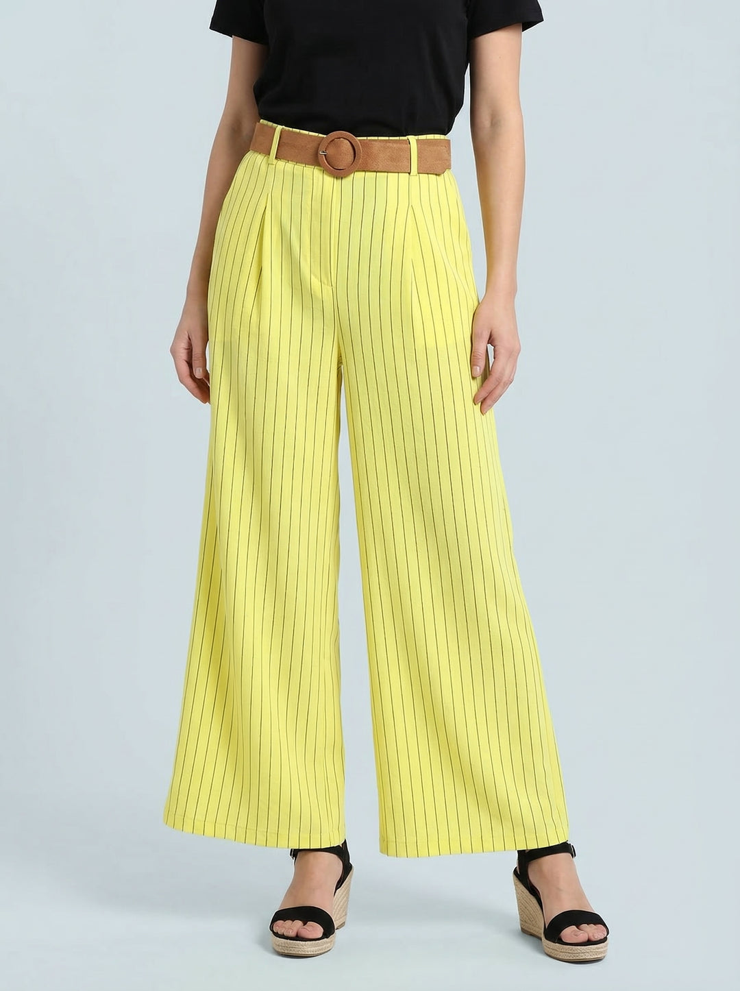 "TAYLOR” Pinstripe Trouser - Yellow