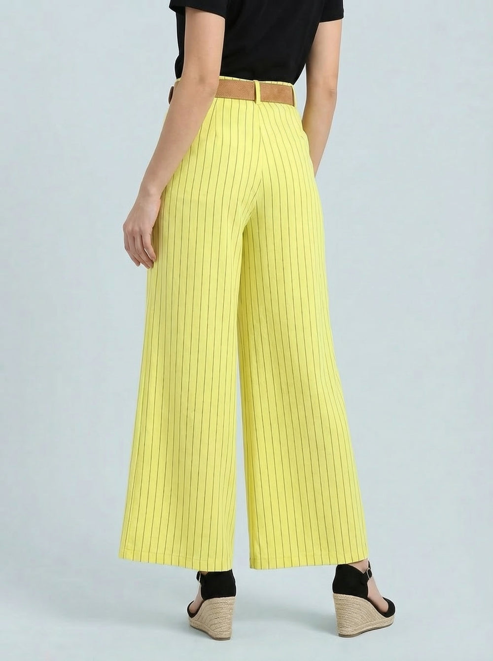 "TAYLOR” Pinstripe Trouser - Yellow