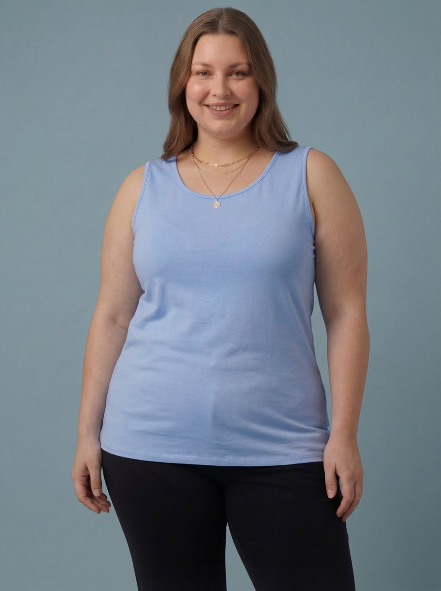 The Essential RILEY "Magic" Vest Relaxed Fit - Powder Blue