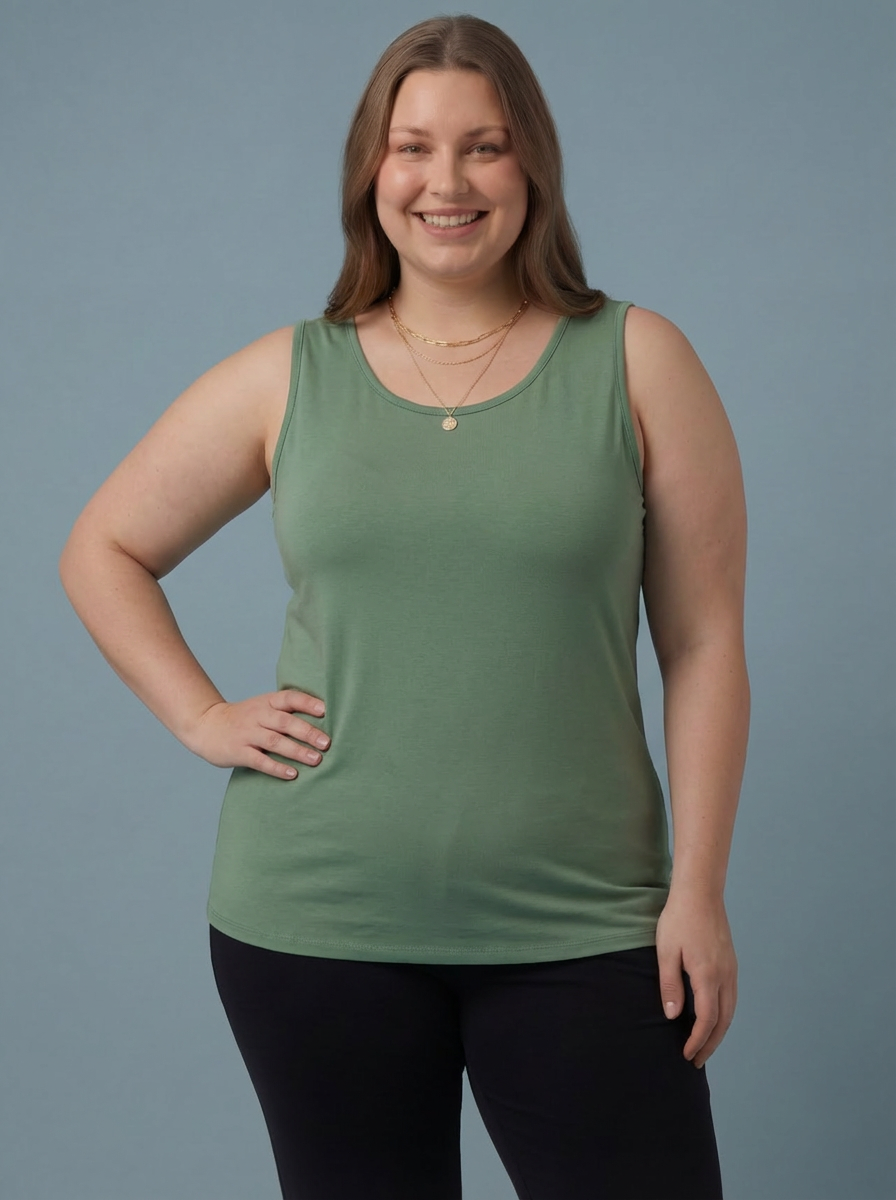 The Essential RILEY "Magic" Vest  Relaxed Fit - Khaki Green