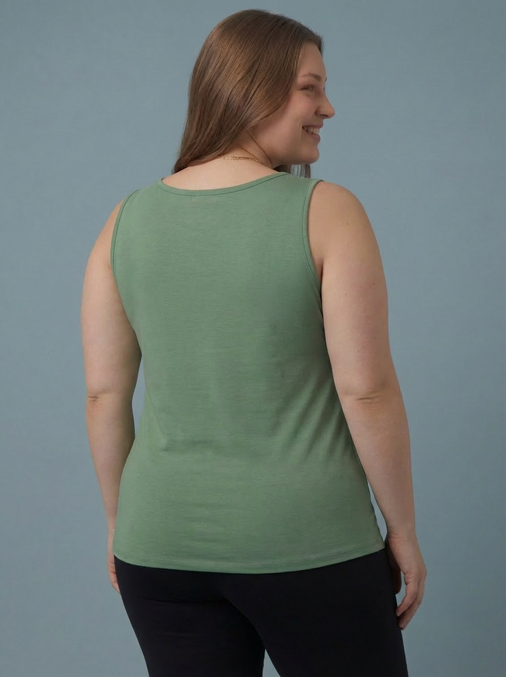 The Essential RILEY "Magic" Vest  Relaxed Fit - Khaki Green