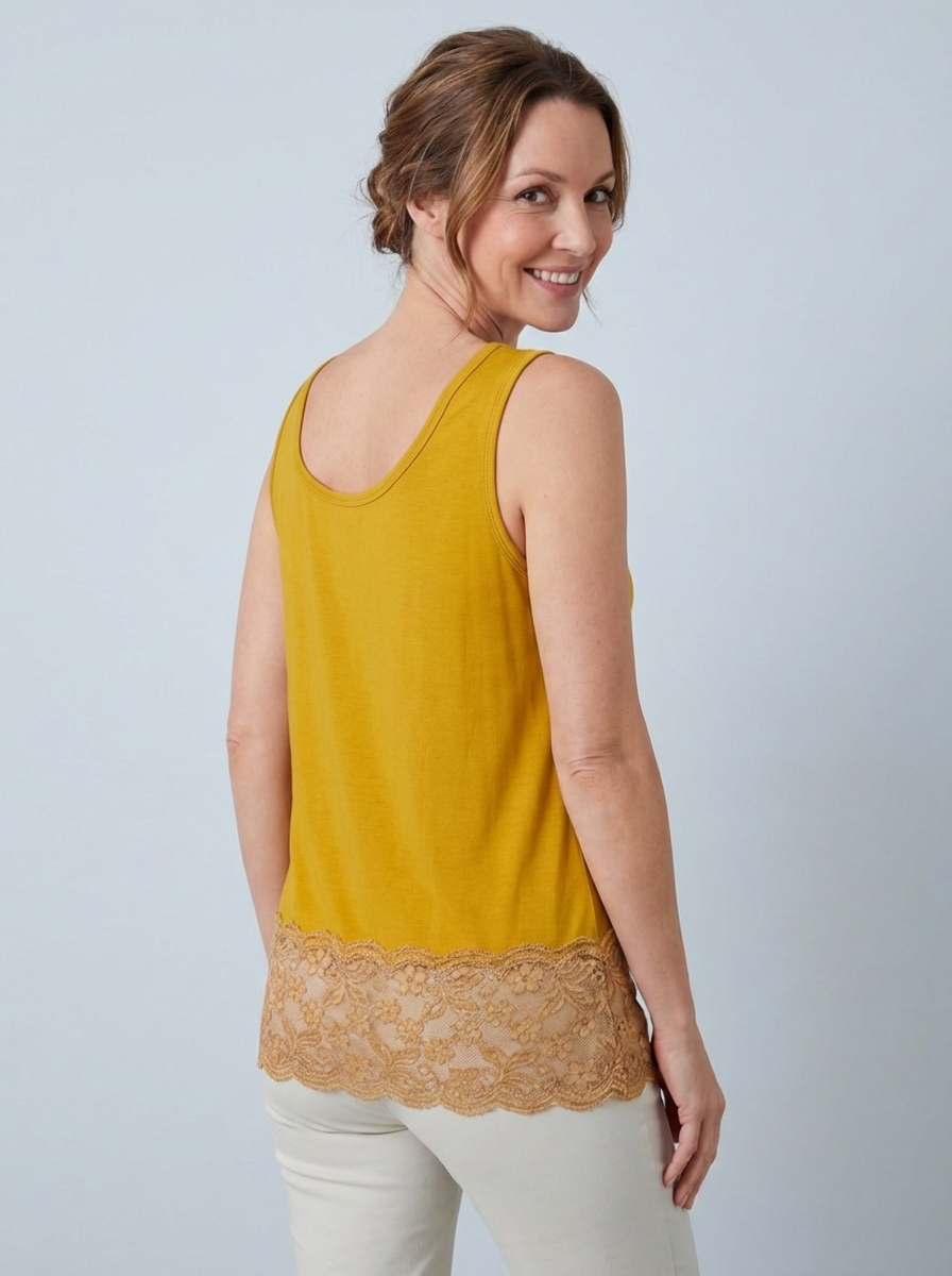 MAGIC Vest With Added Lace Trim