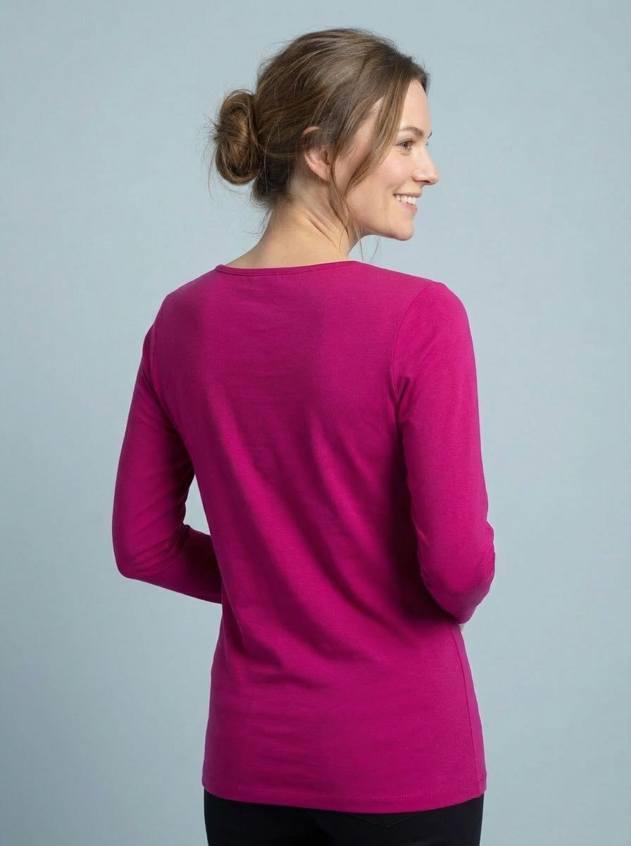 The Essential Long Sleeve "Magic" Vest - Round Neck