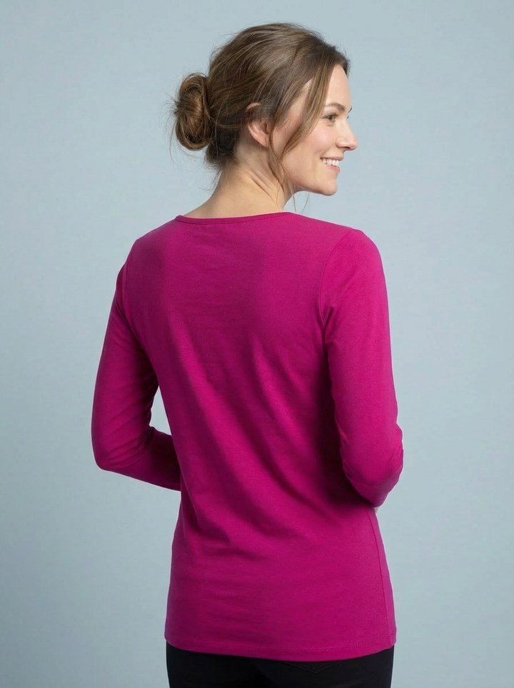 The Essential Long Sleeve "Magic" Vest - Round Neck