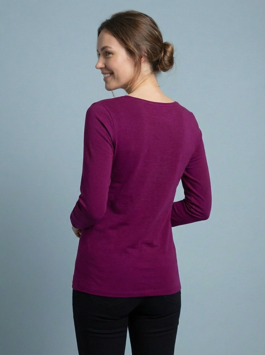 The Essential Long Sleeve "Magic" Vest - Round Neck