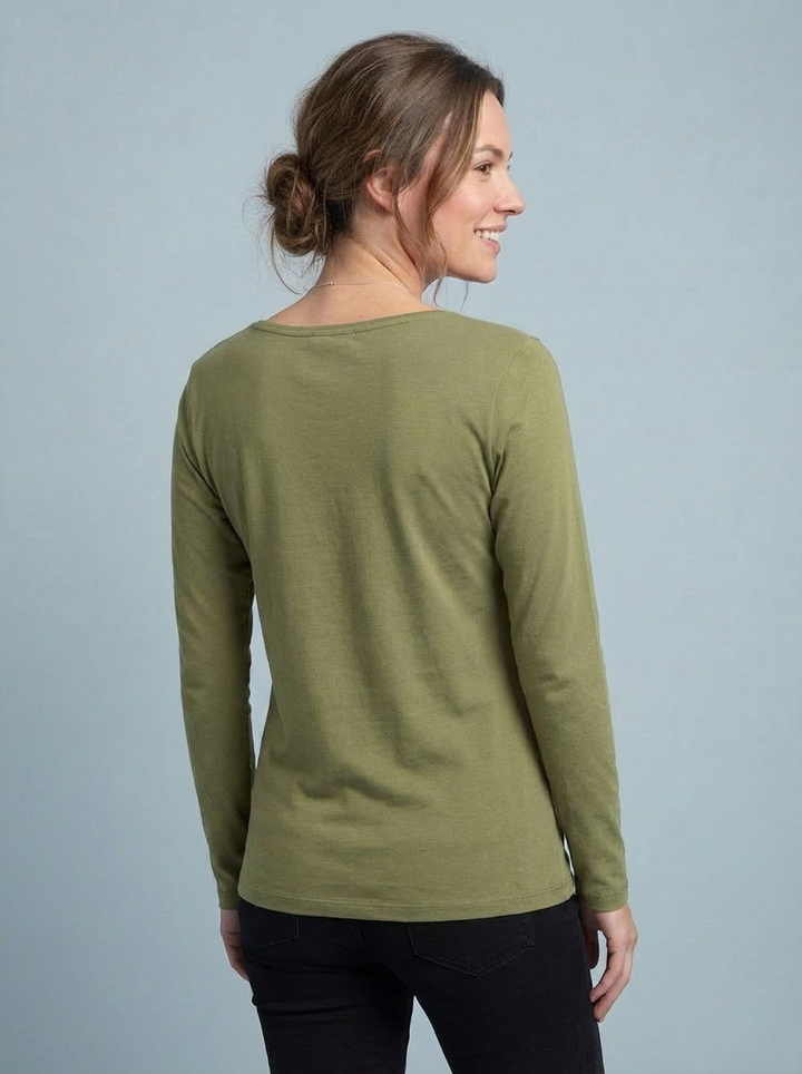 The Essential Long Sleeve "Magic" Vest-Green