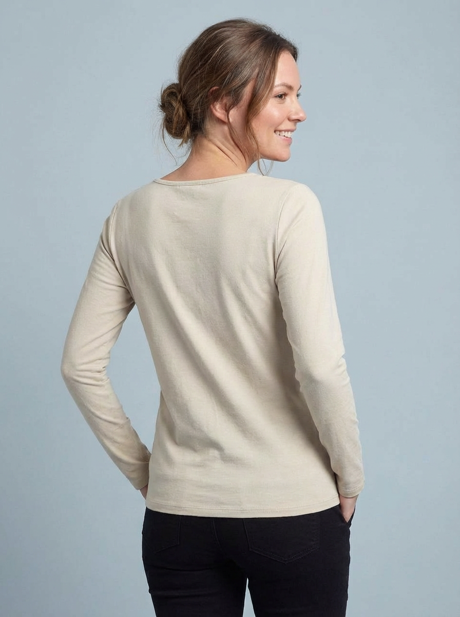 The Essential Long Sleeve "Magic" Vest - Round Neck