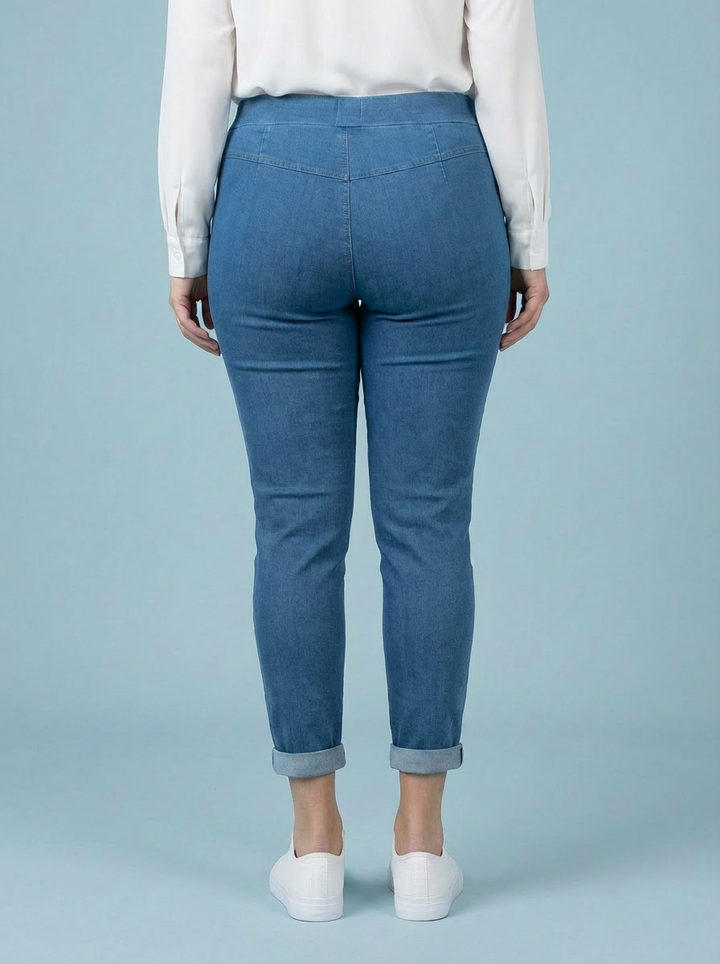 "CARMELA" Smooth MAGIC Trouser-Light Denim