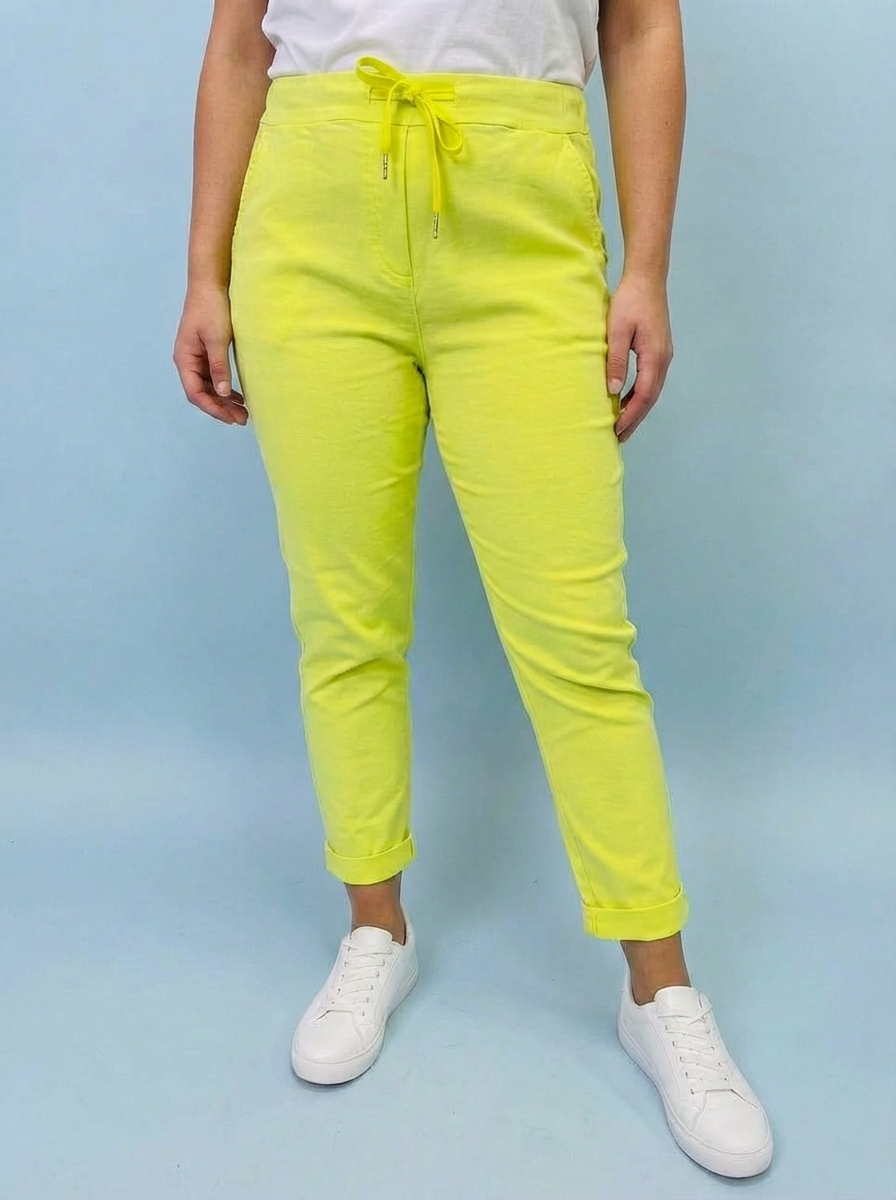 "CARMELA" Smooth MAGIC Trouser-Lemon Yellow