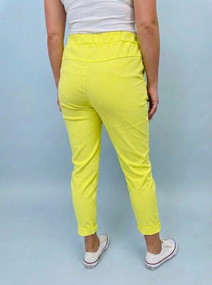 "CARMELA" Smooth MAGIC Trouser-Lemon Yellow
