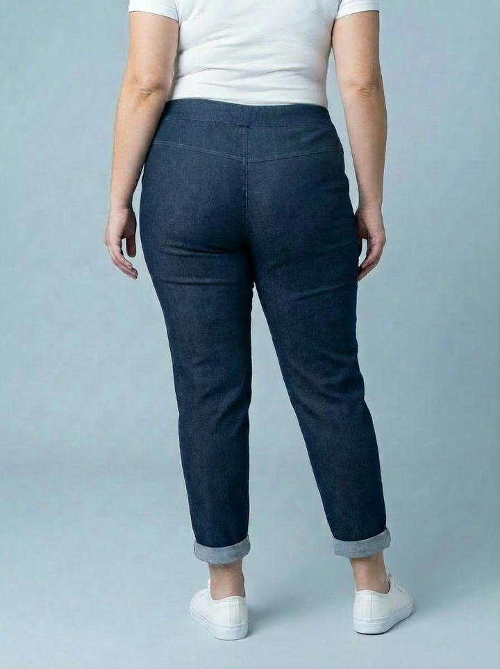 "CARMELA" Smooth MAGIC Trouser-Dark Denim