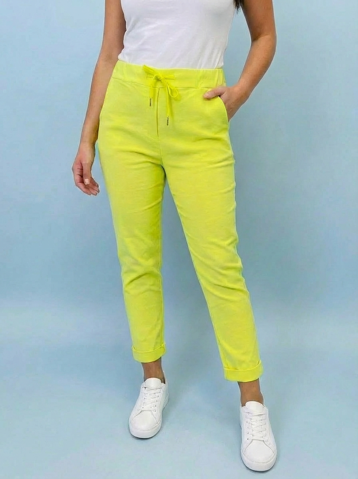 "CARMELA" Smooth MAGIC Trouser-Lemon Yellow