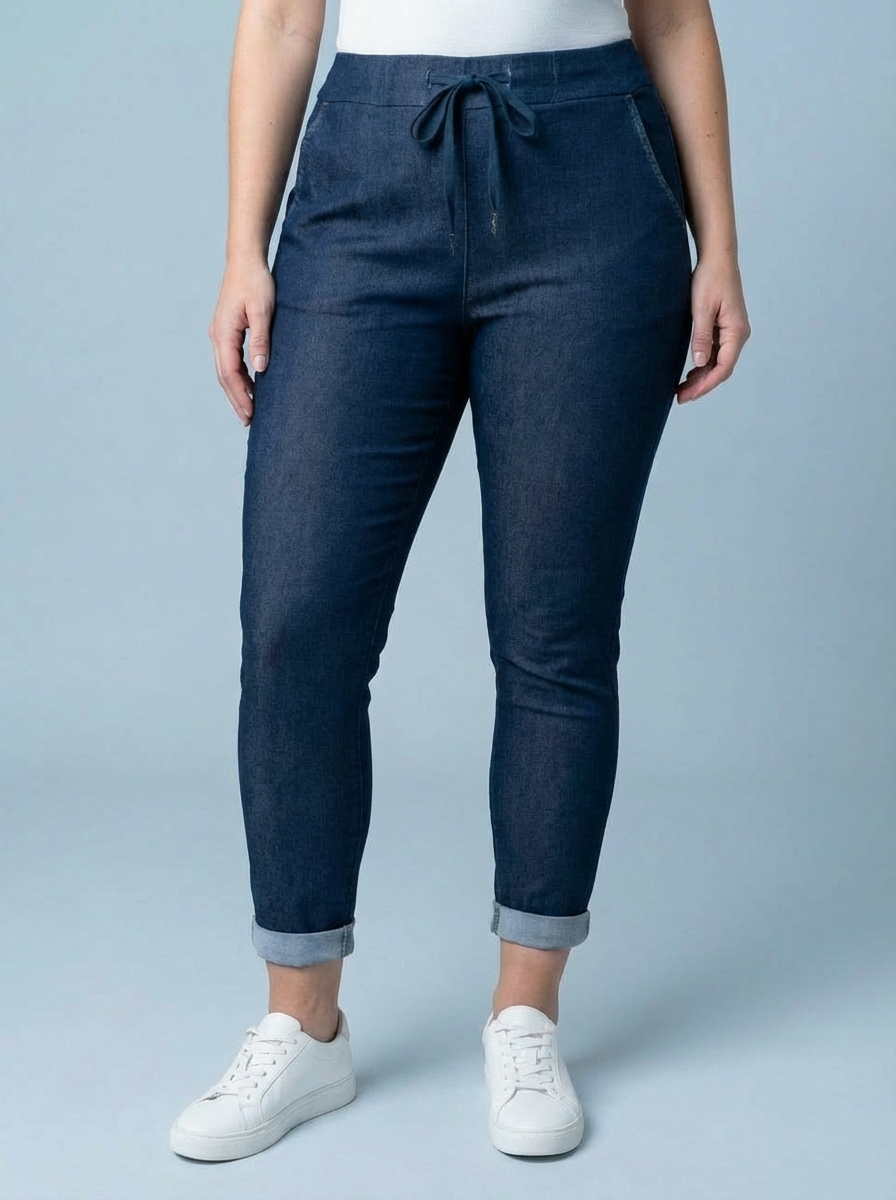 "CARMELA" Smooth MAGIC Trouser-Dark Denim