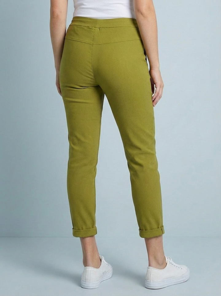 "CARMELA" Smooth MAGIC Trouser-Lime Green