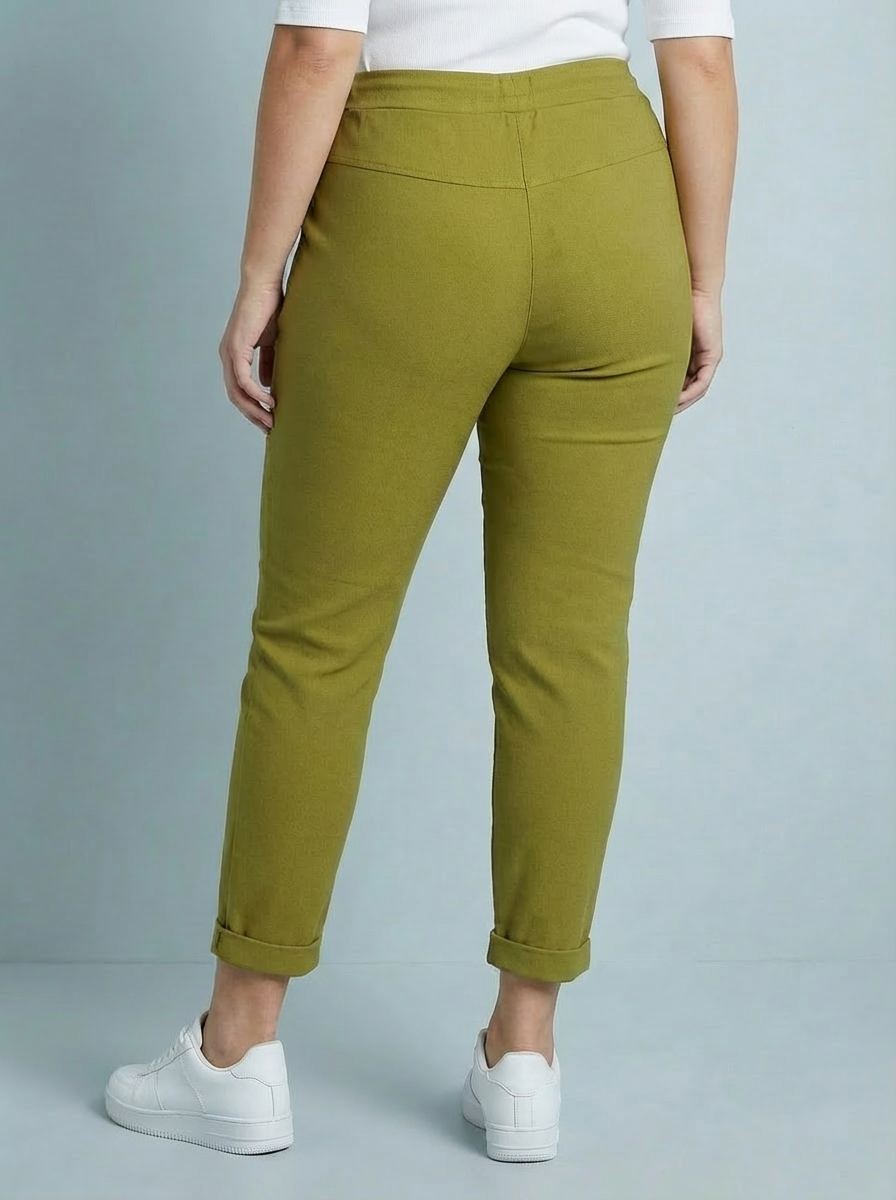 "CARMELA" Smooth MAGIC Trouser-Lime Green