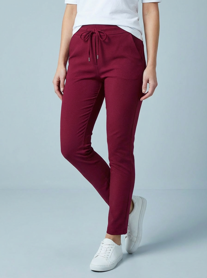 "CARMELA" Smooth MAGIC Trouser-Burgundy
