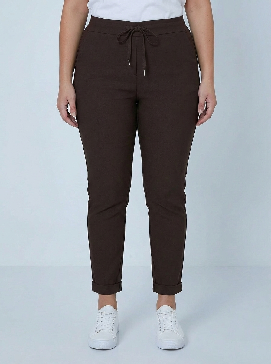 "CARMELA" Smooth MAGIC Trouser-Chocolate Brown